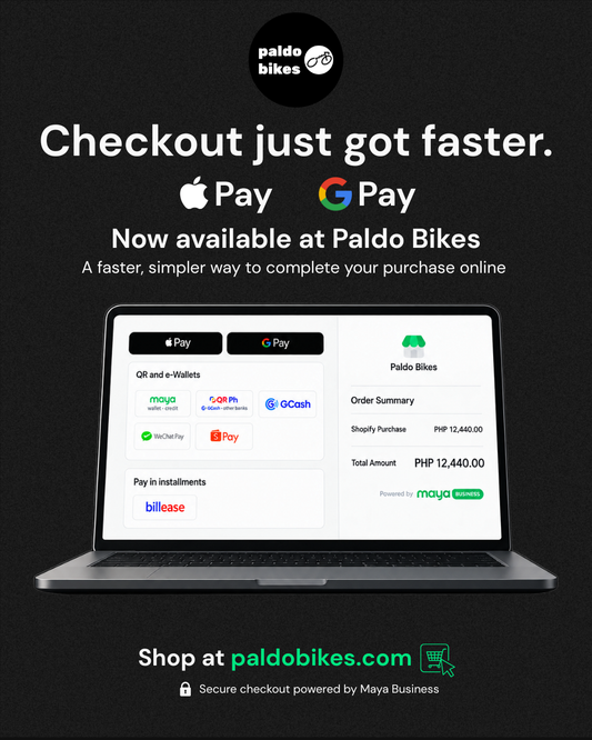Apple Pay and Google Pay available at Paldo Bikes online checkout