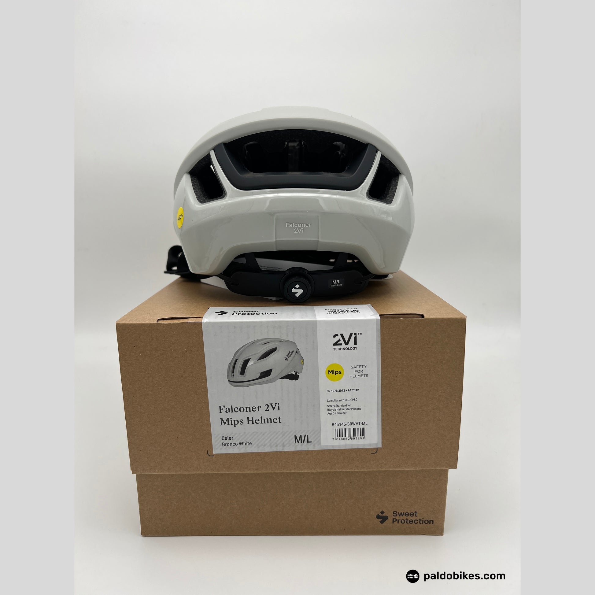 bianco wireless bluetooth bike helmet Sweet Protection Falconer 2Vi Mips Helmet - Bronco White