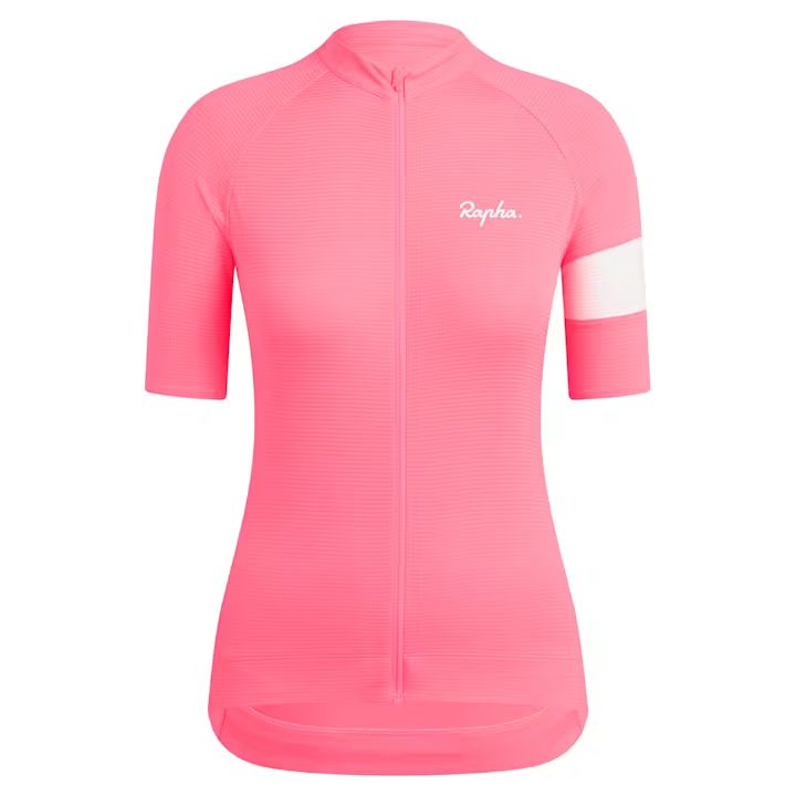 Rapha Women's Core Lightweight Jersey - High-Vis Pink / White