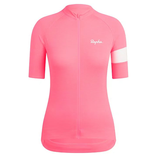 Rapha Women's Core Lightweight Jersey - High-Vis Pink / White