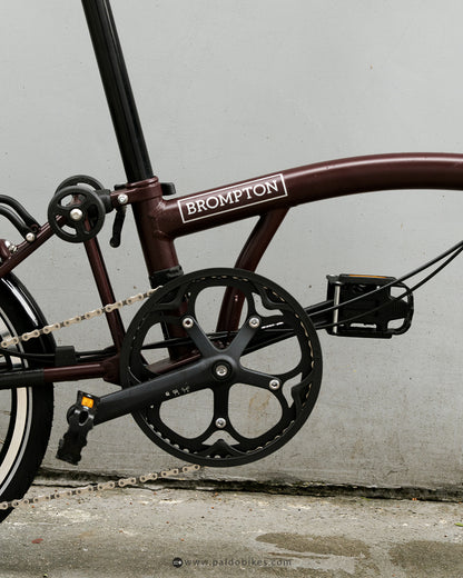 Brompton C Line 4 Speed with Roller Rack - Plum Red