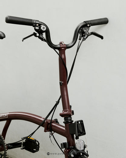 Brompton C Line 4 Speed with Roller Rack - Plum Red