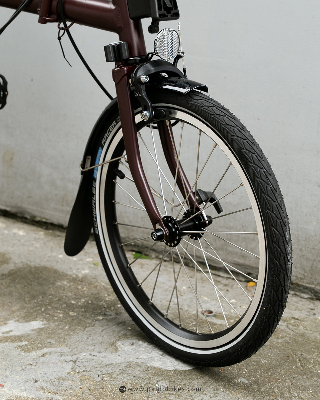 Brompton C Line 4 Speed with Roller Rack - Plum Red