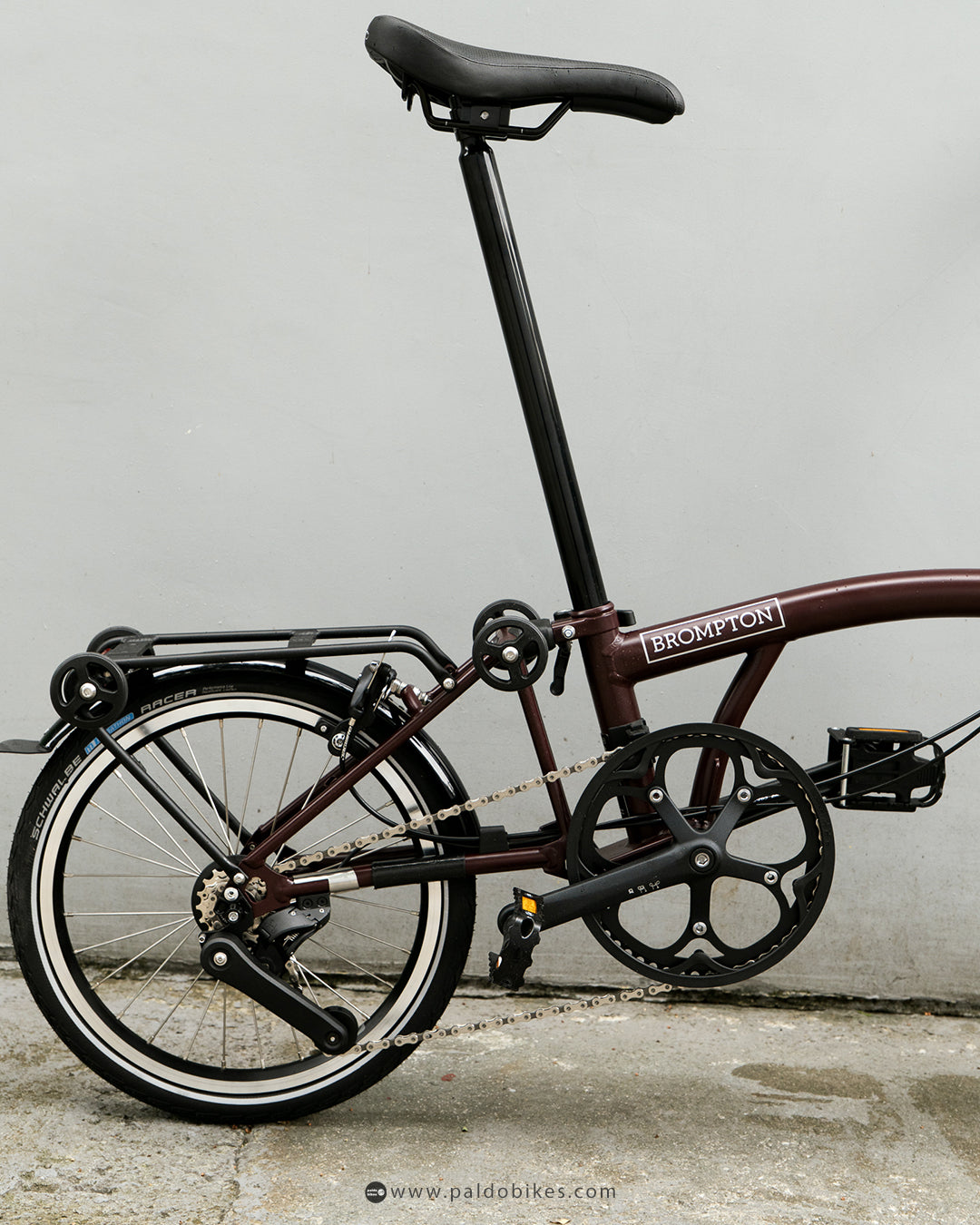 Brompton C Line 4 Speed with Roller Rack - Plum Red