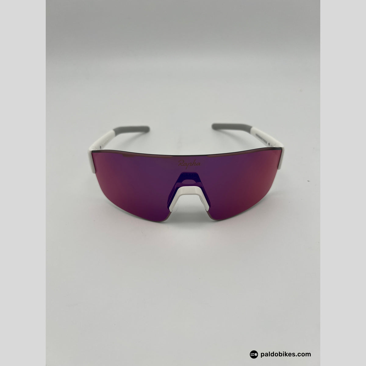 Rapha Pro Team Frameless Glasses - White / Pink Blue Lens – Paldo 